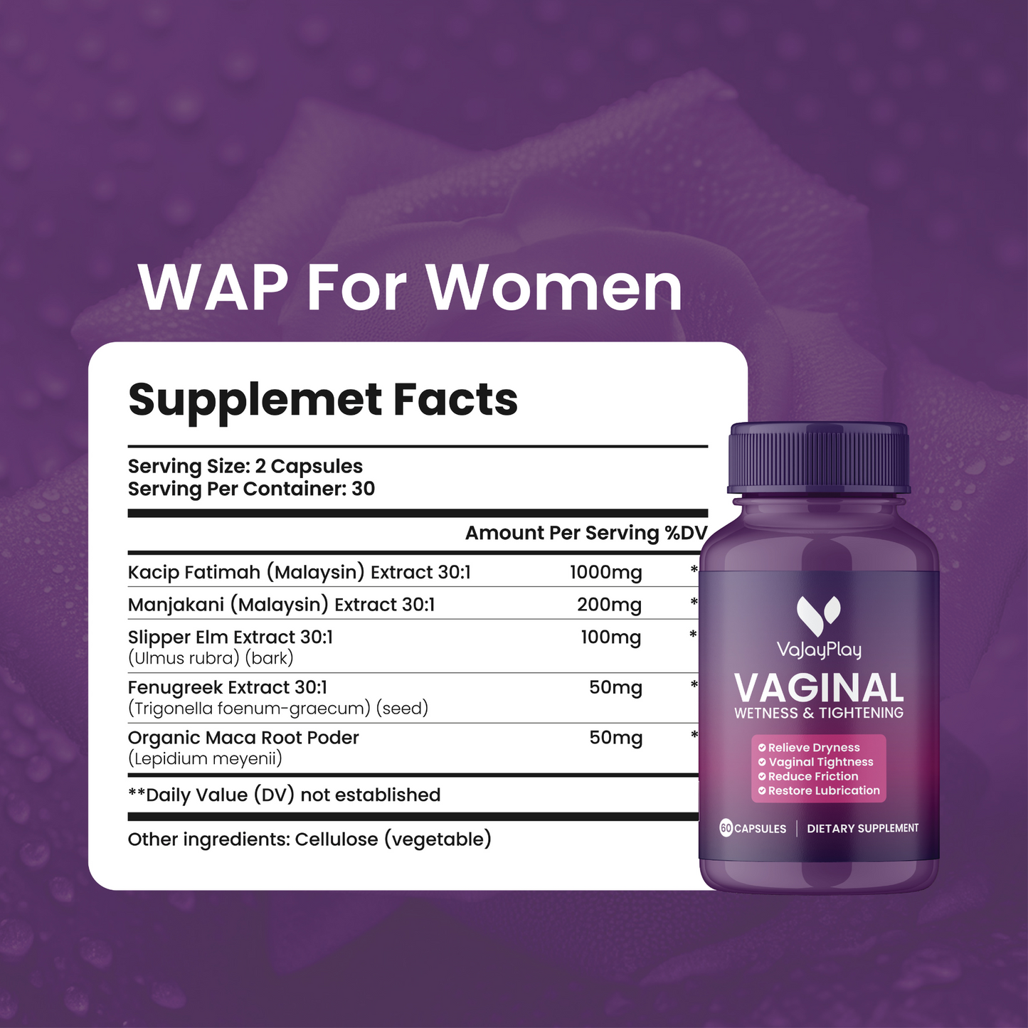 Vaginal Wetness & Tightener - 60 Capsules