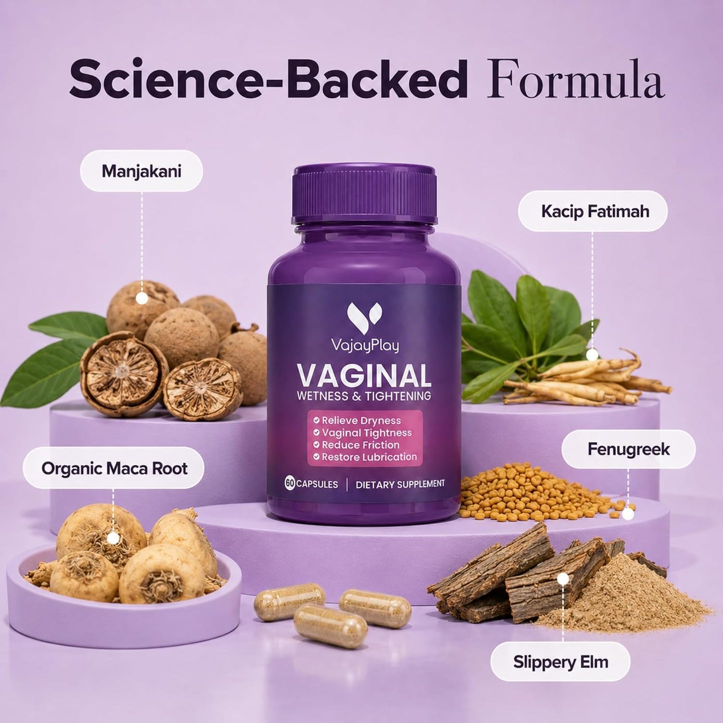 Vaginal Wetness & Tightener - 60 Capsules