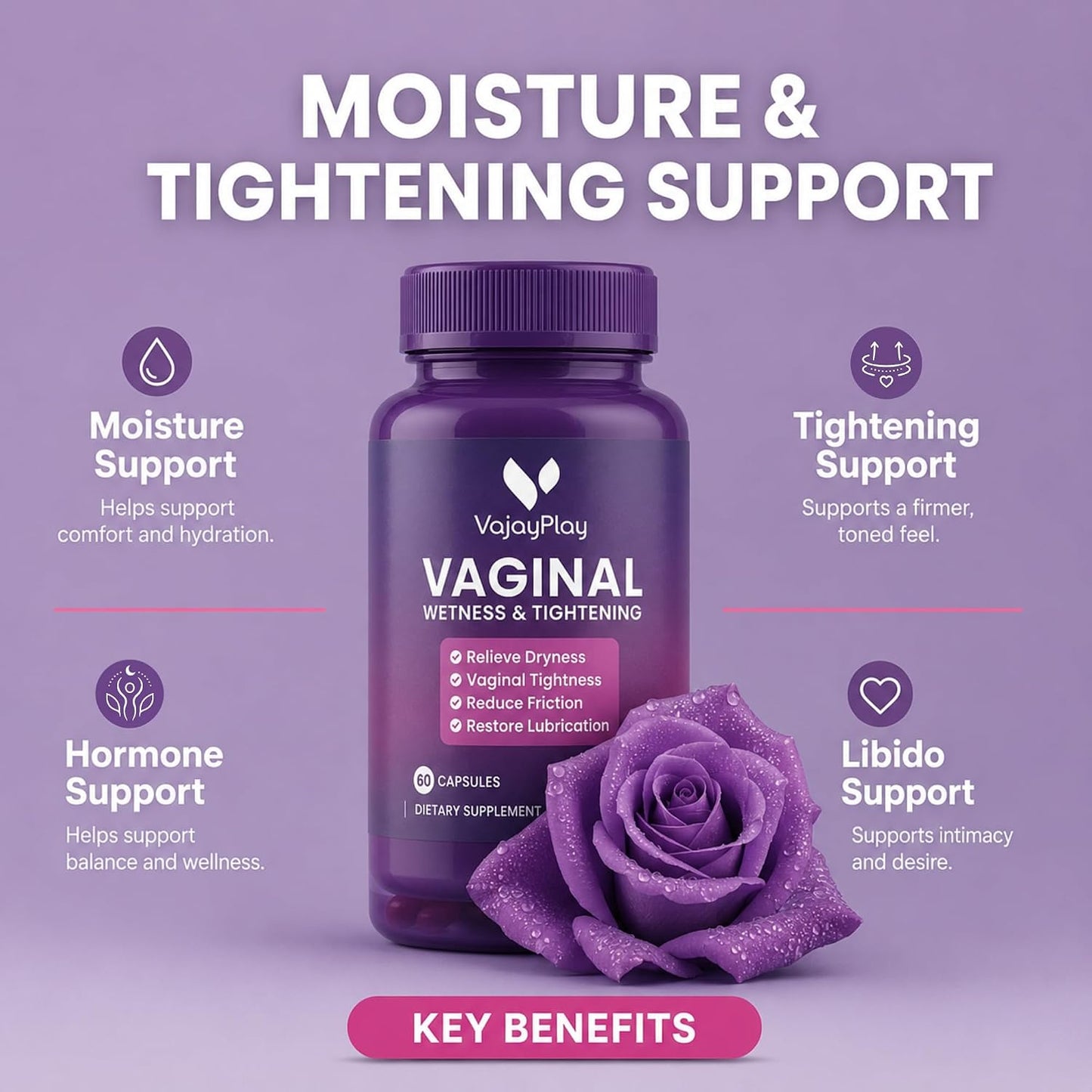 Vaginal Wetness & Tightener - 60 Capsules